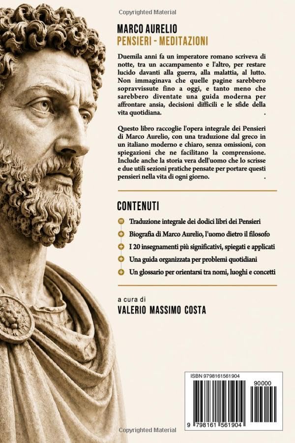 Retro copertina Marco Aurelio - Pensieri